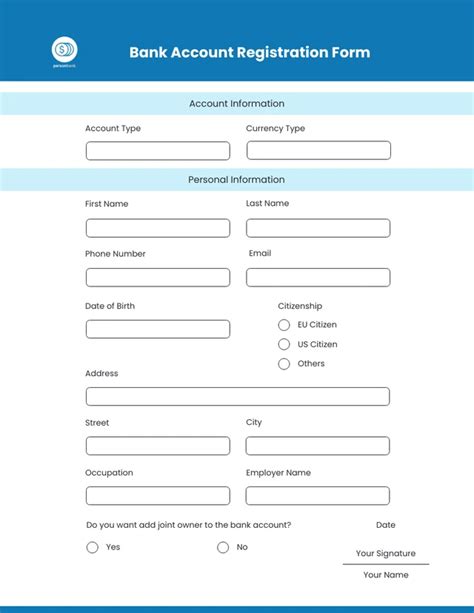 New Account Registration .